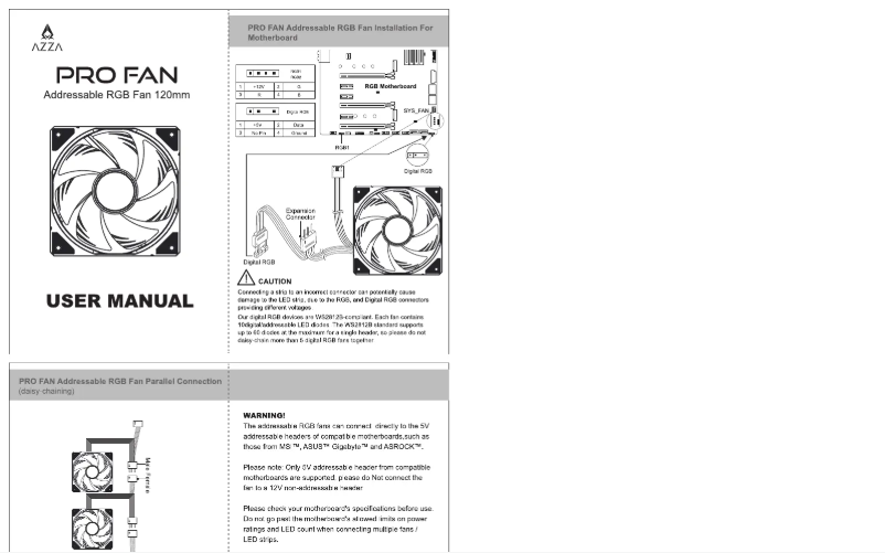 Página nº 1 - Manual de usuario Azza PRO Fan
