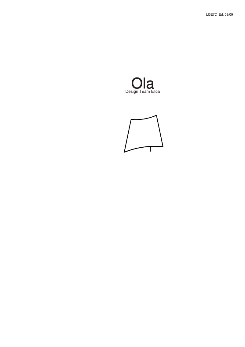 Imagen de la primera página del manual del dispositivo OLA BRIGHT&RED IX/F/ 51