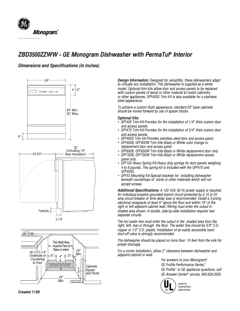 Imagen de la primera página del manual del dispositivo ZBD3500ZZWW
