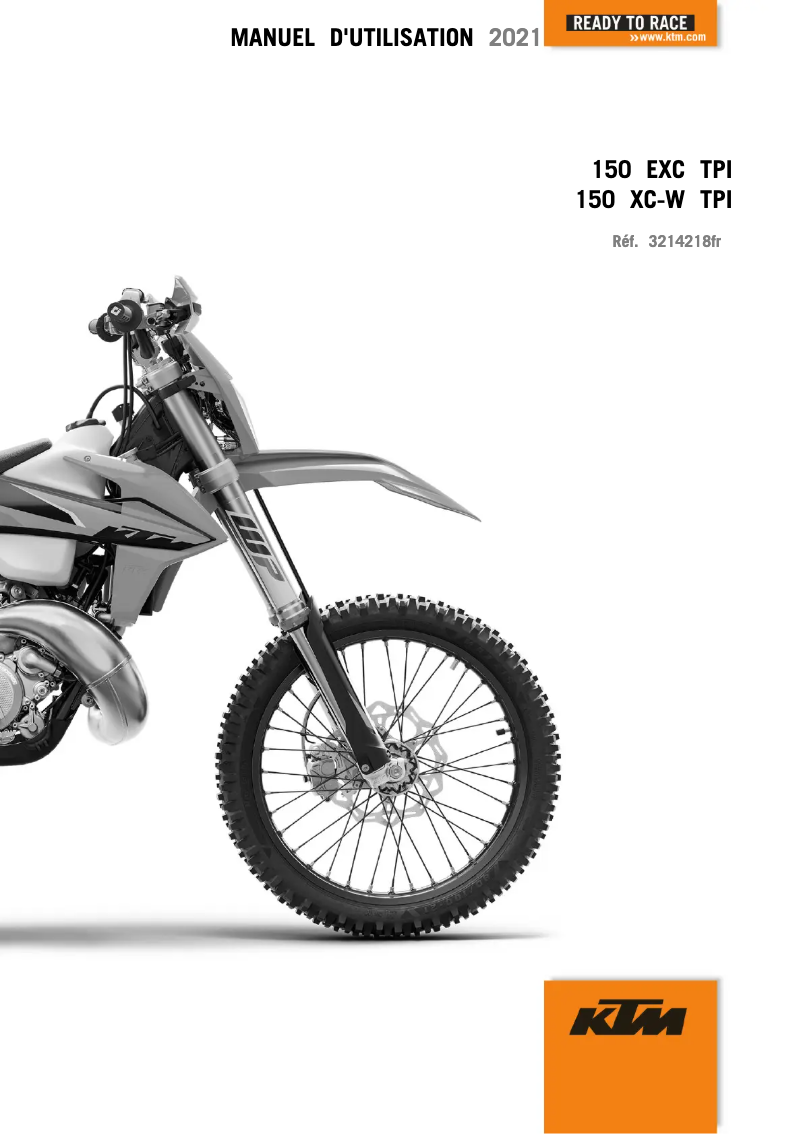 Página 1 del manual Manual de usuario KTM 150 EXC TPI (2021)