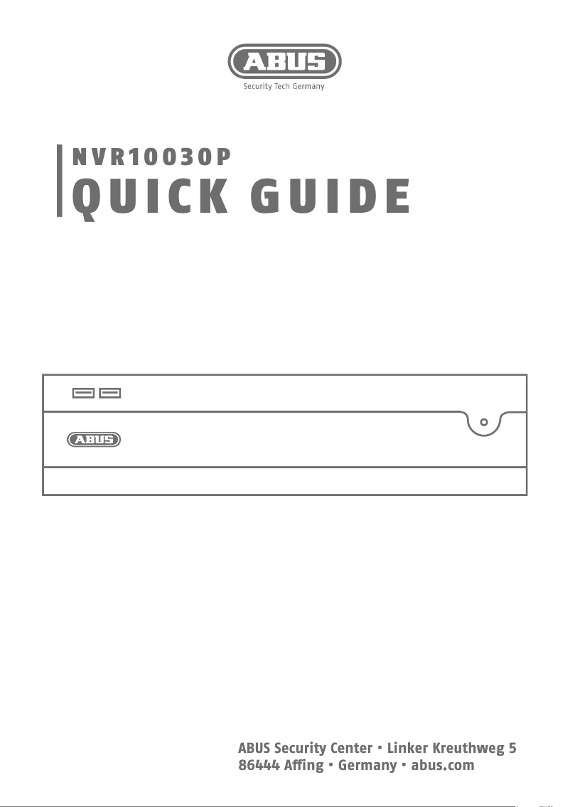 Página 1 del manual Manual de instrucciones Abus NVR10030P