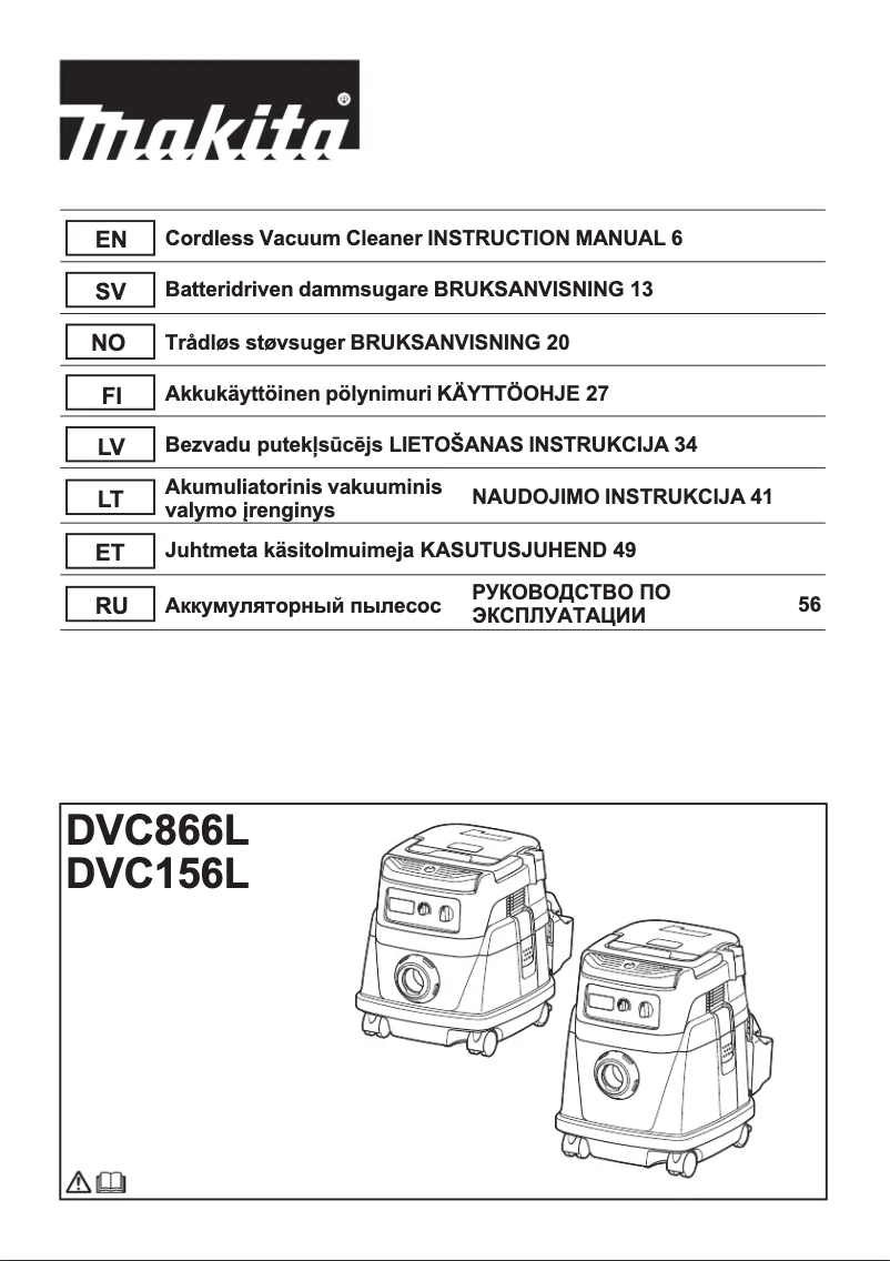 Página nº 1 - Manual de usuario Makita DVC156L