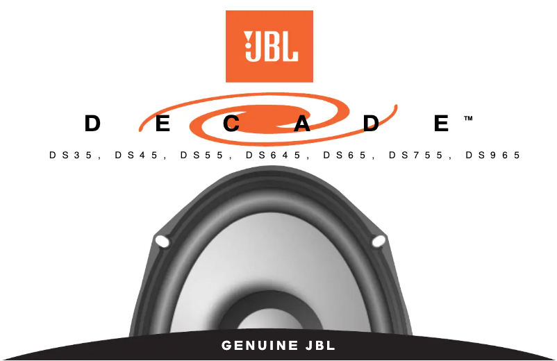 Página 1 del manual Manual de usuario JBL Decade DS65