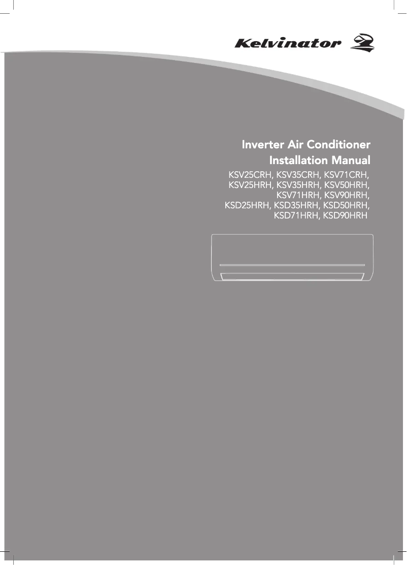 Página 1 del manual Guía de instalación Kelvinator KSV35HRH