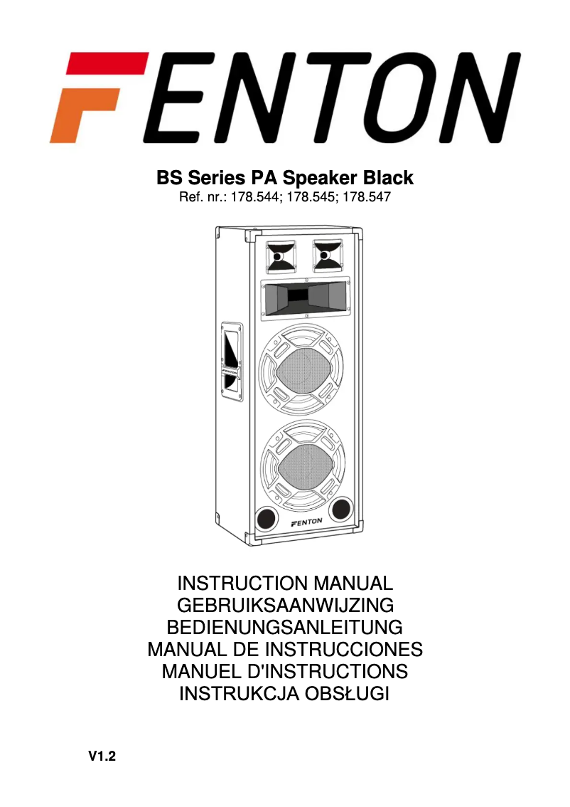 Página 1 del manual Manual de usuario Fenton BS208