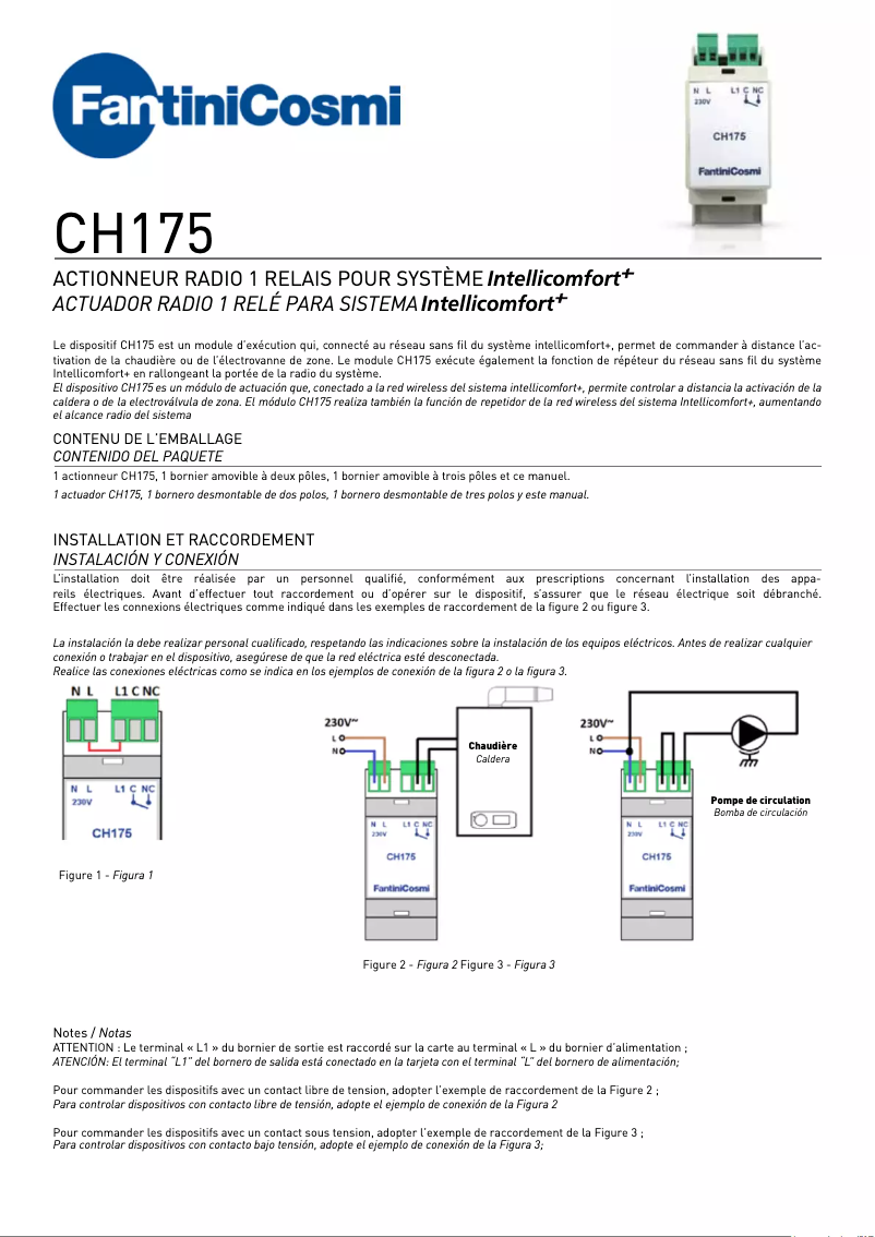 Imagen de la primera página del manual del dispositivo CH175