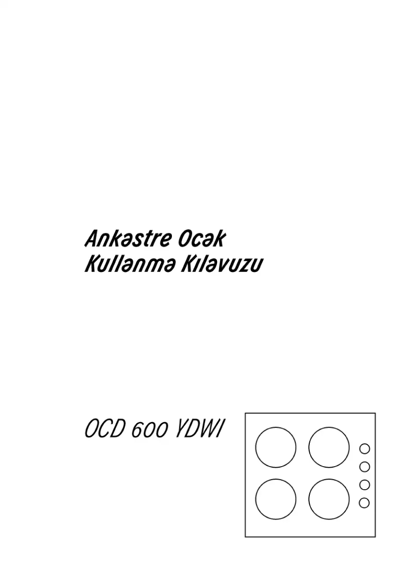 Imagen de la primera página del manual del dispositivo OCD 600 YDWI