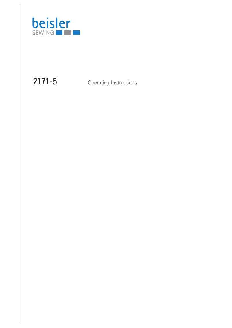 Página 1 del manual Manual de usuario Dürkopp Adler 2171-5