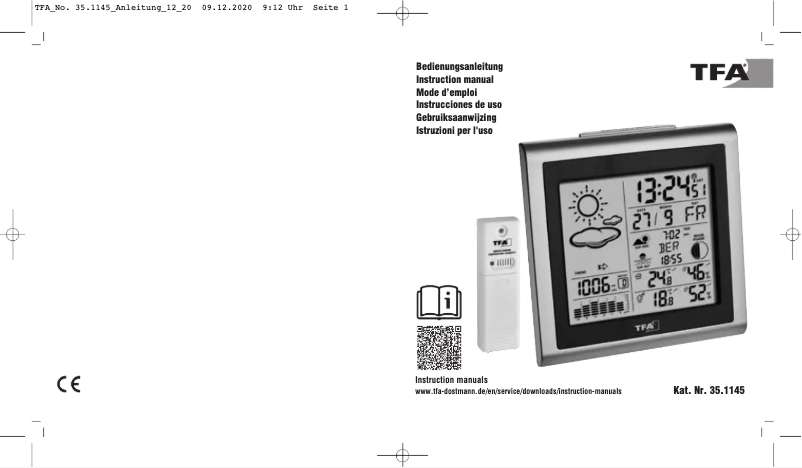 Página nº 1 - Manual de usuario TFA Largo 35.1145.54