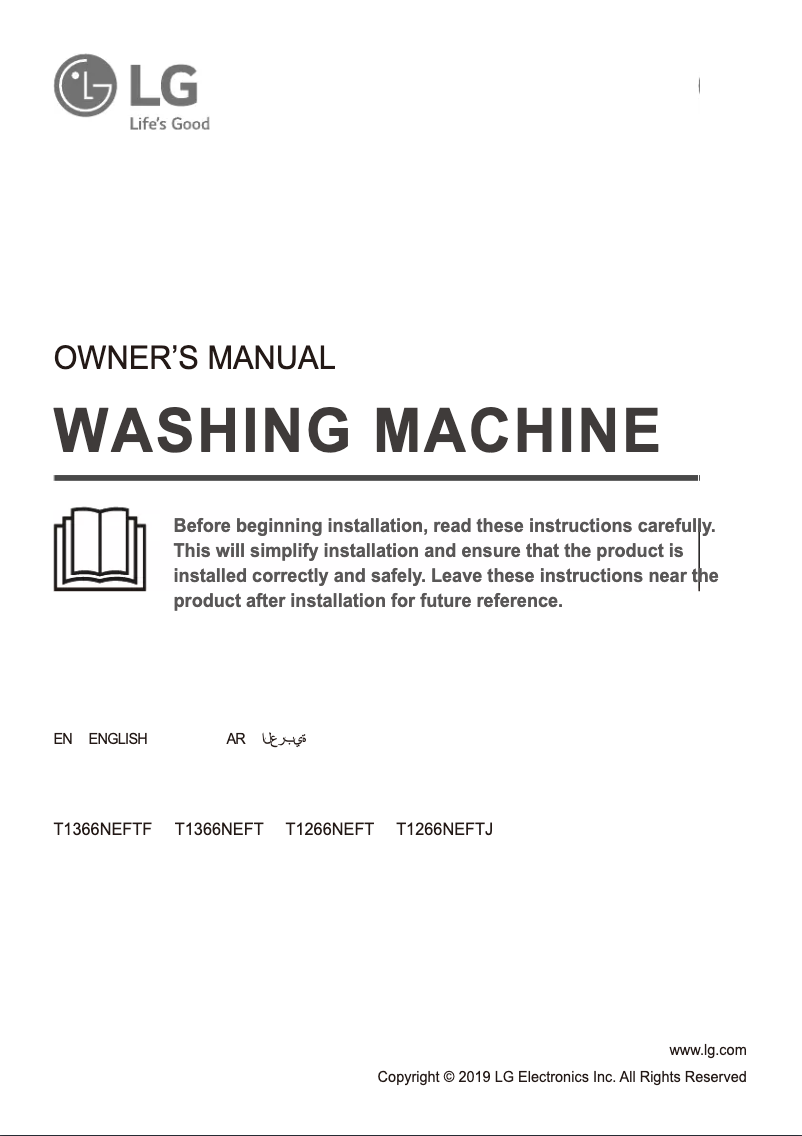 Página 1 del manual Manual de usuario LG T1366NEFTF