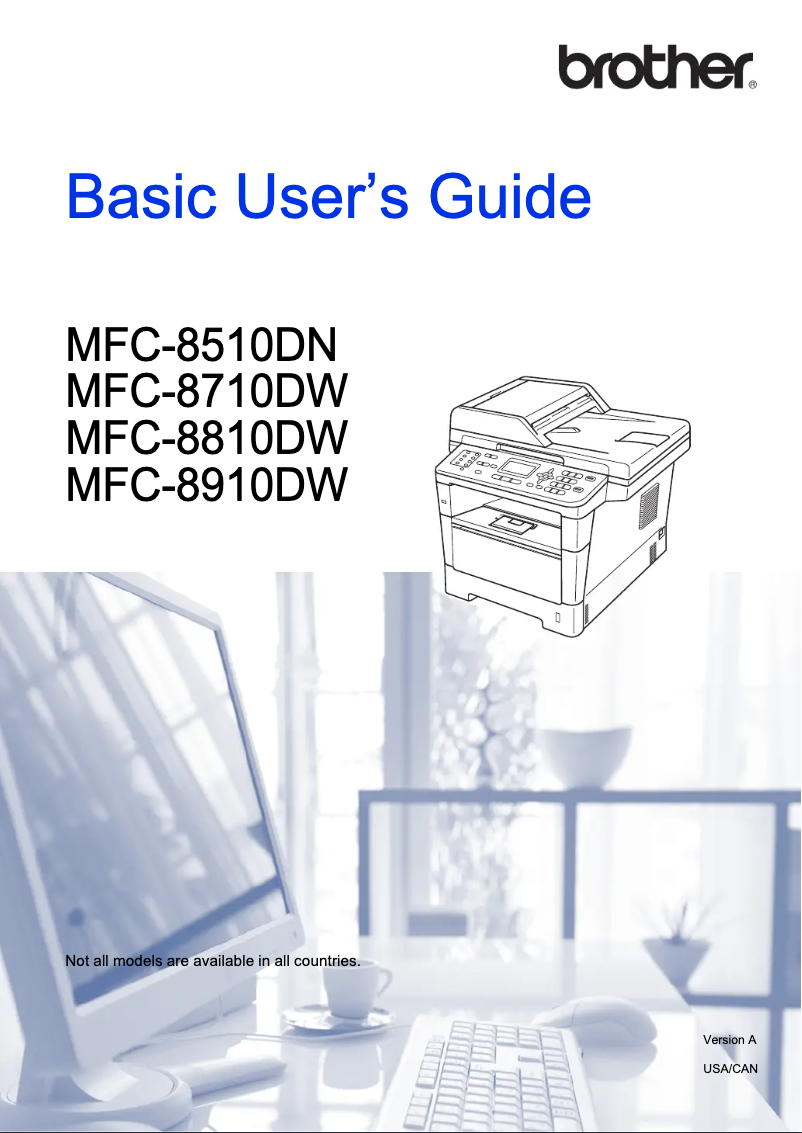 Imagen de la primera página del manual del dispositivo MFC-8810DW