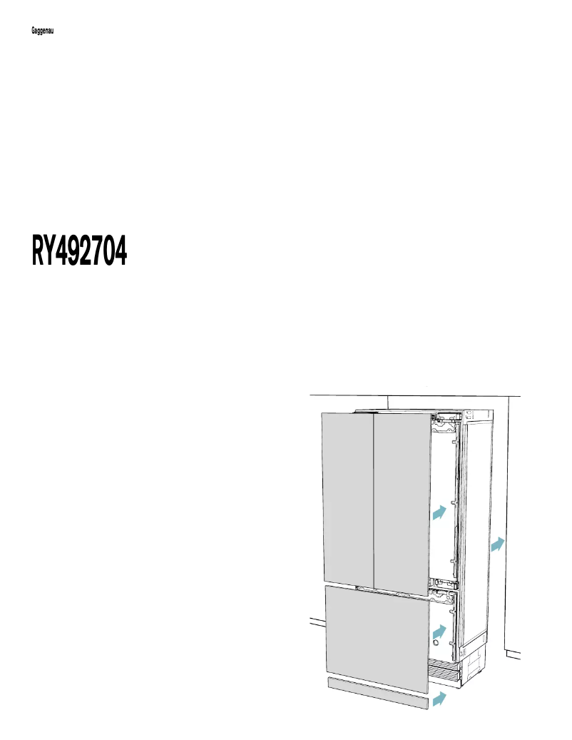 Imagen de la primera página del manual del dispositivo RY492704