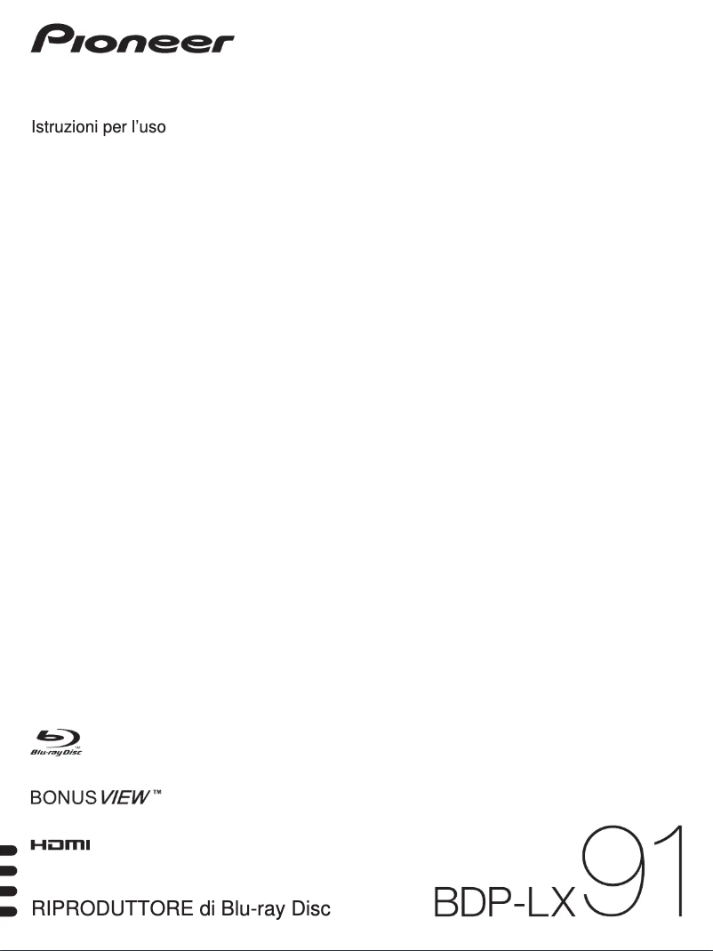 Imagen de la primera página del manual del dispositivo BDP-LX91