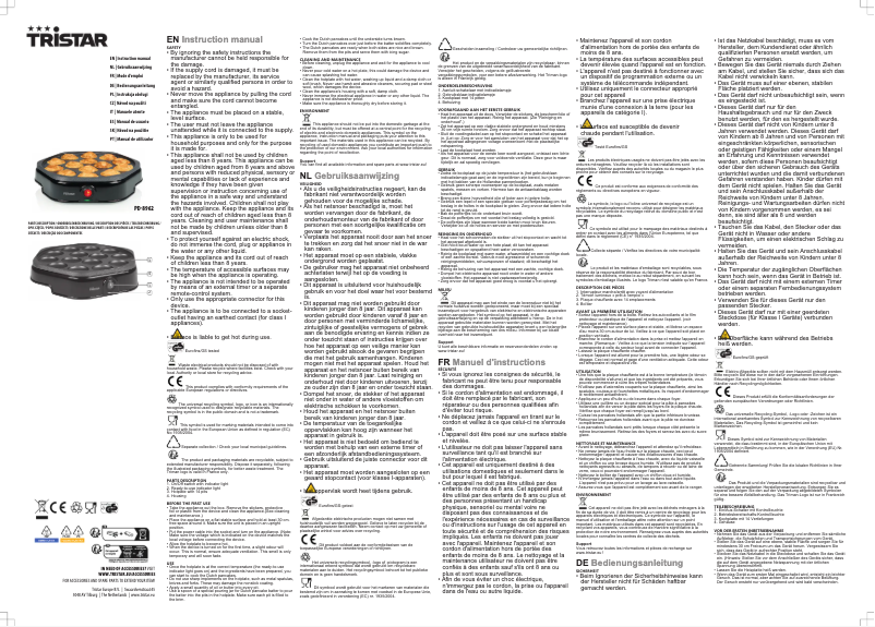 Imagen de la primera página del manual del dispositivo PD-8962