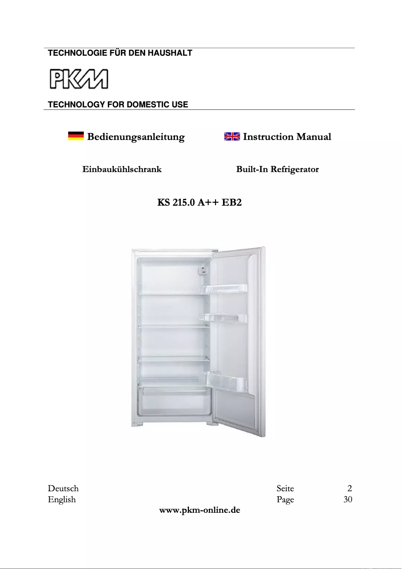 Página 1 del manual Manual de usuario PKM KS215.0A++EB2