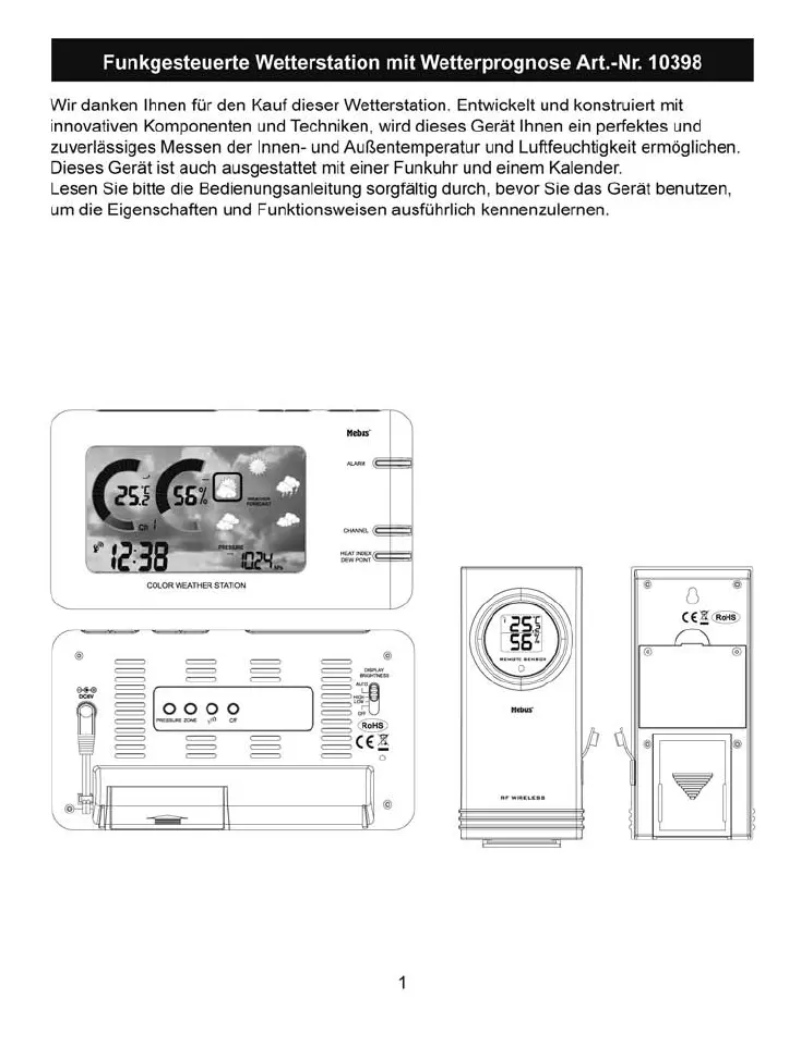 Página 1 del manual Manual de usuario Mebus 10398
