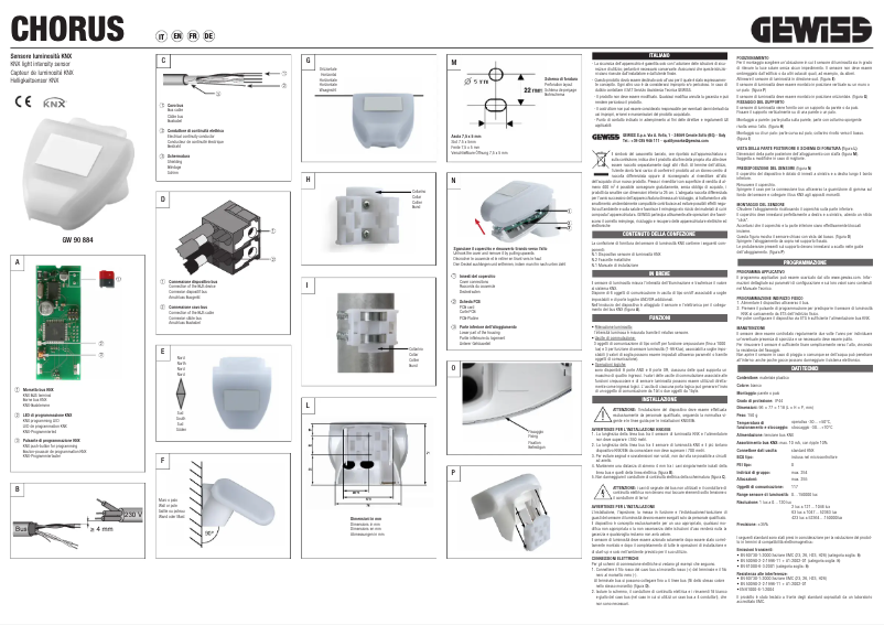 Página 1 del manual Manual de usuario Gewiss GW90884