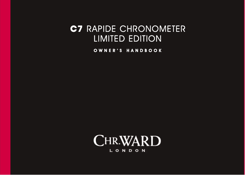 Página nº 1 - Manual de usuario Christopher Ward C7 Rapide COSC