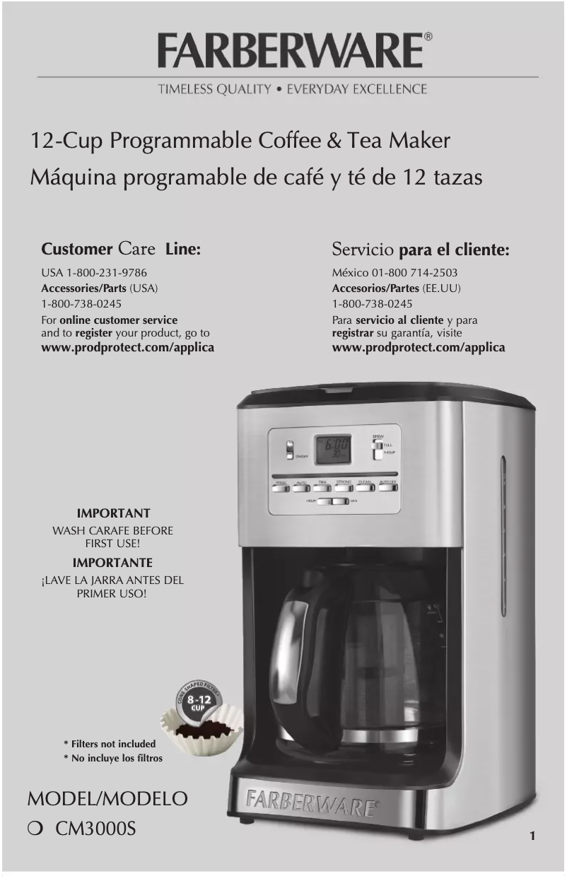Imagen de la primera página del manual del dispositivo CM3000S