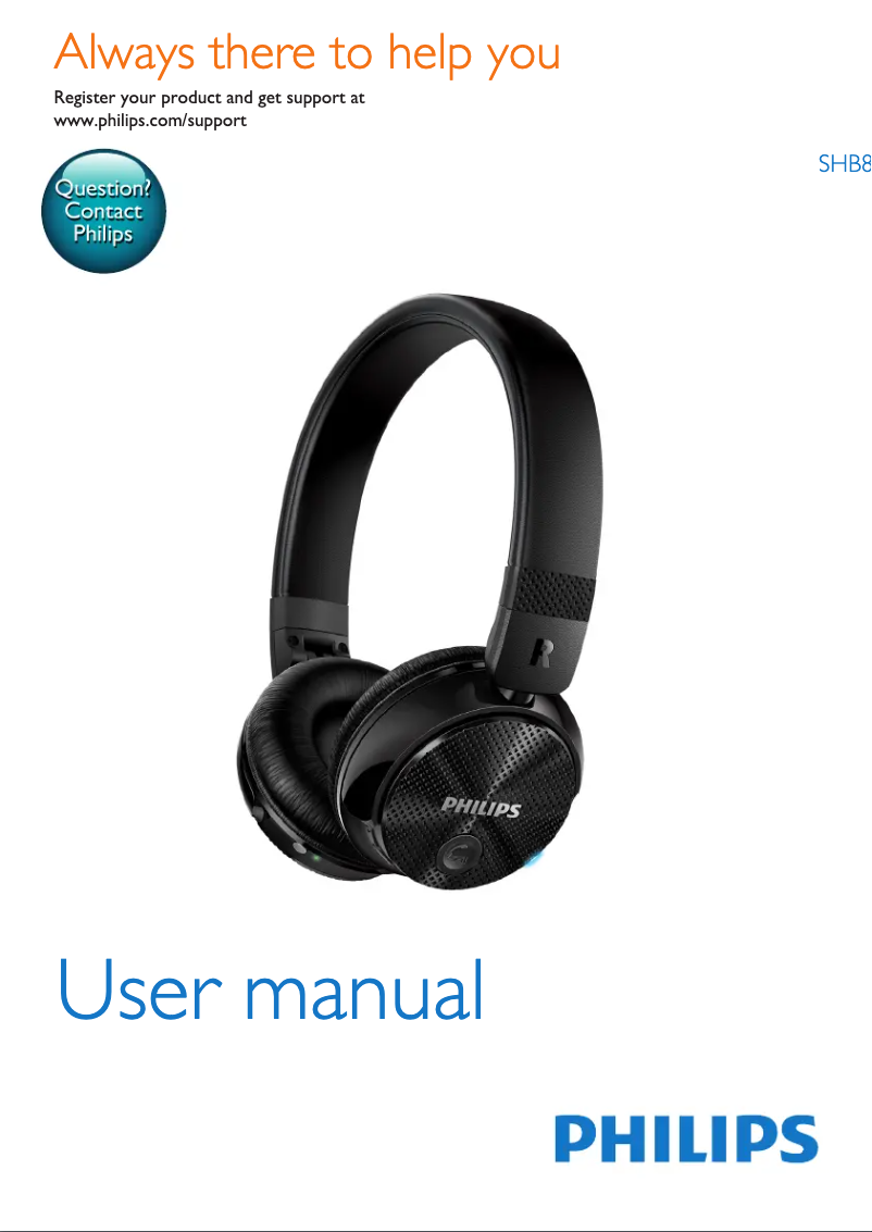 Imagen de la primera página del manual del dispositivo SHB8750NC