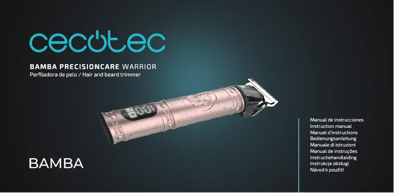 Página 1 del manual Manual de usuario Cecotec Bamba PrecisionCare Warrior