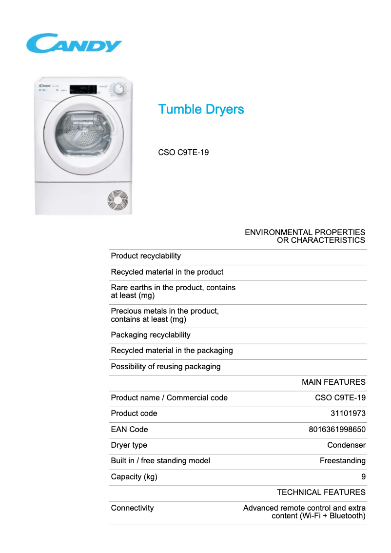 Imagen de la primera página del manual del dispositivo CSO C9TE-19
