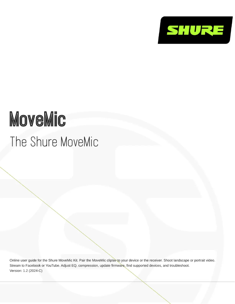 Página nº 1 - Manual de usuario Shure MoveMic