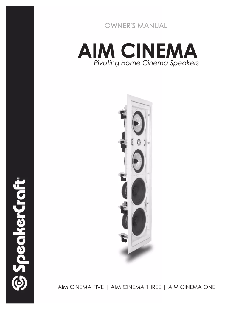 Página nº 1 - Manual de usuario SpeakerCraft AIM Cinema