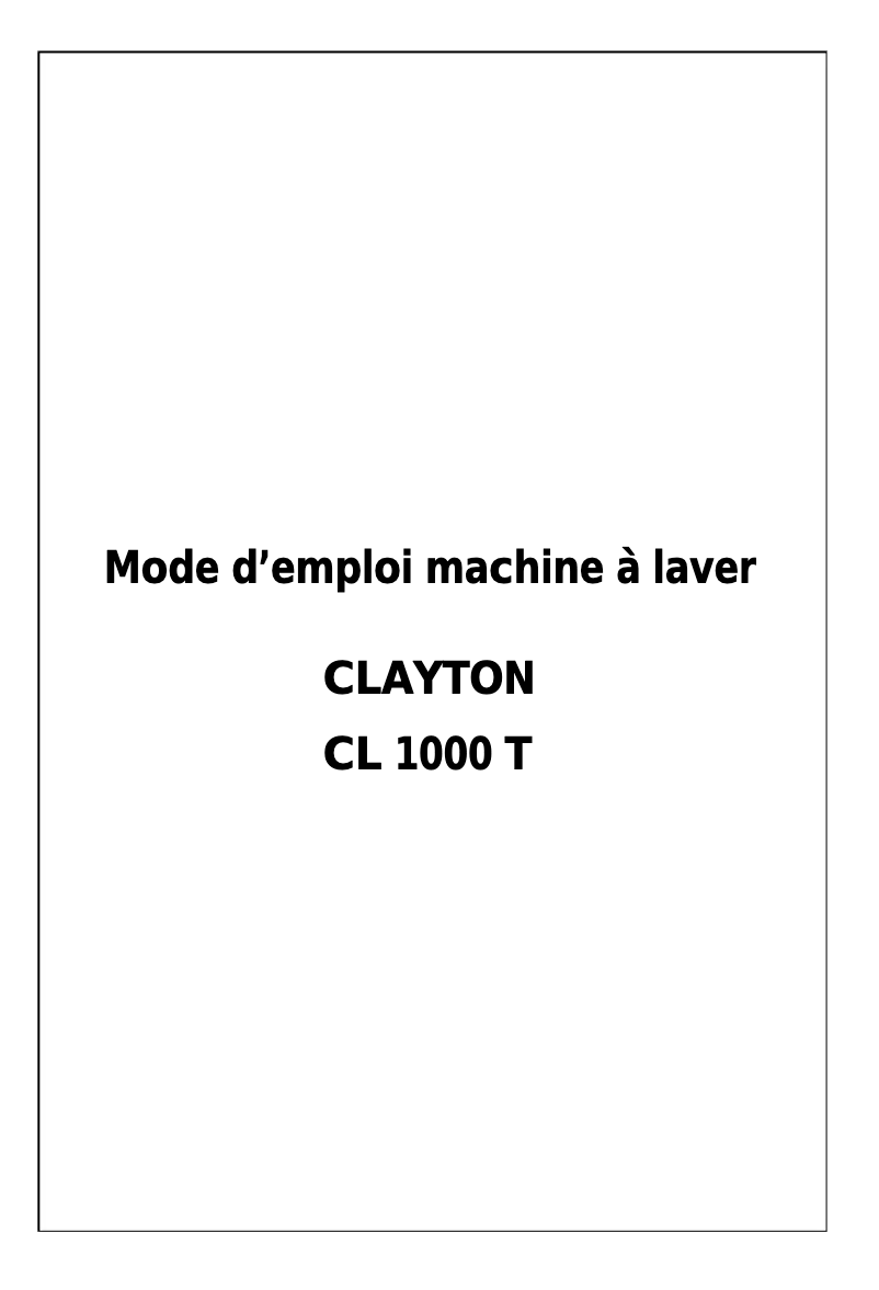 Imagen de la primera página del manual del dispositivo CL1000T