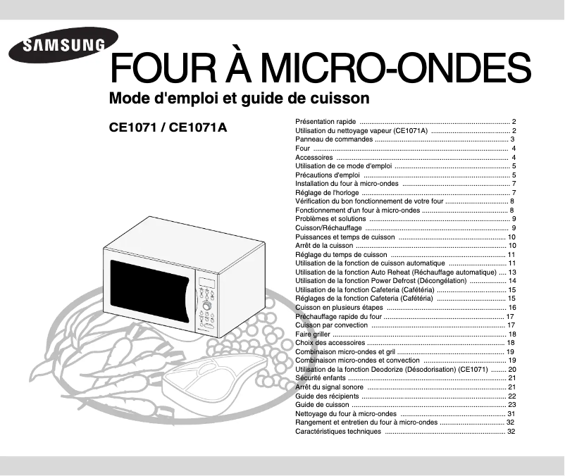 Imagen de la primera página del manual del dispositivo CE1071