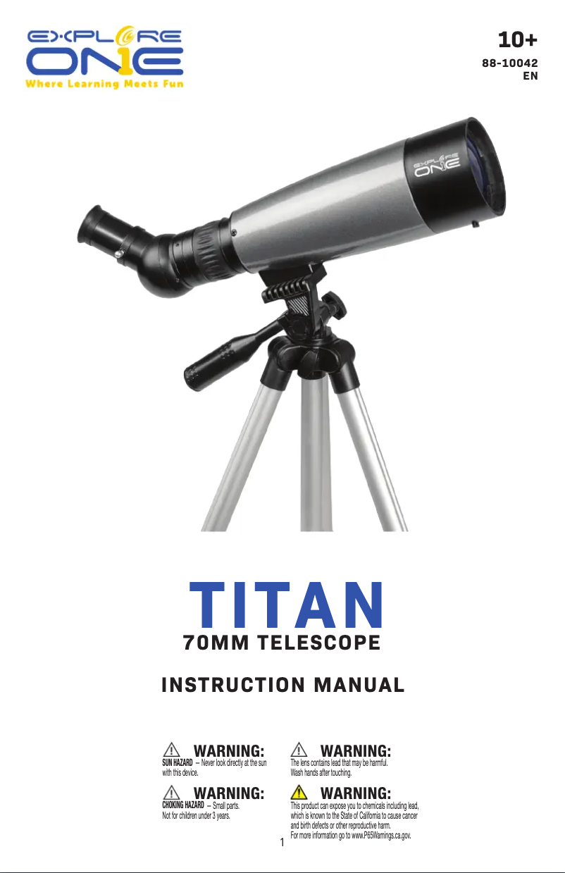 Imagen de la primera página del manual del dispositivo Titan