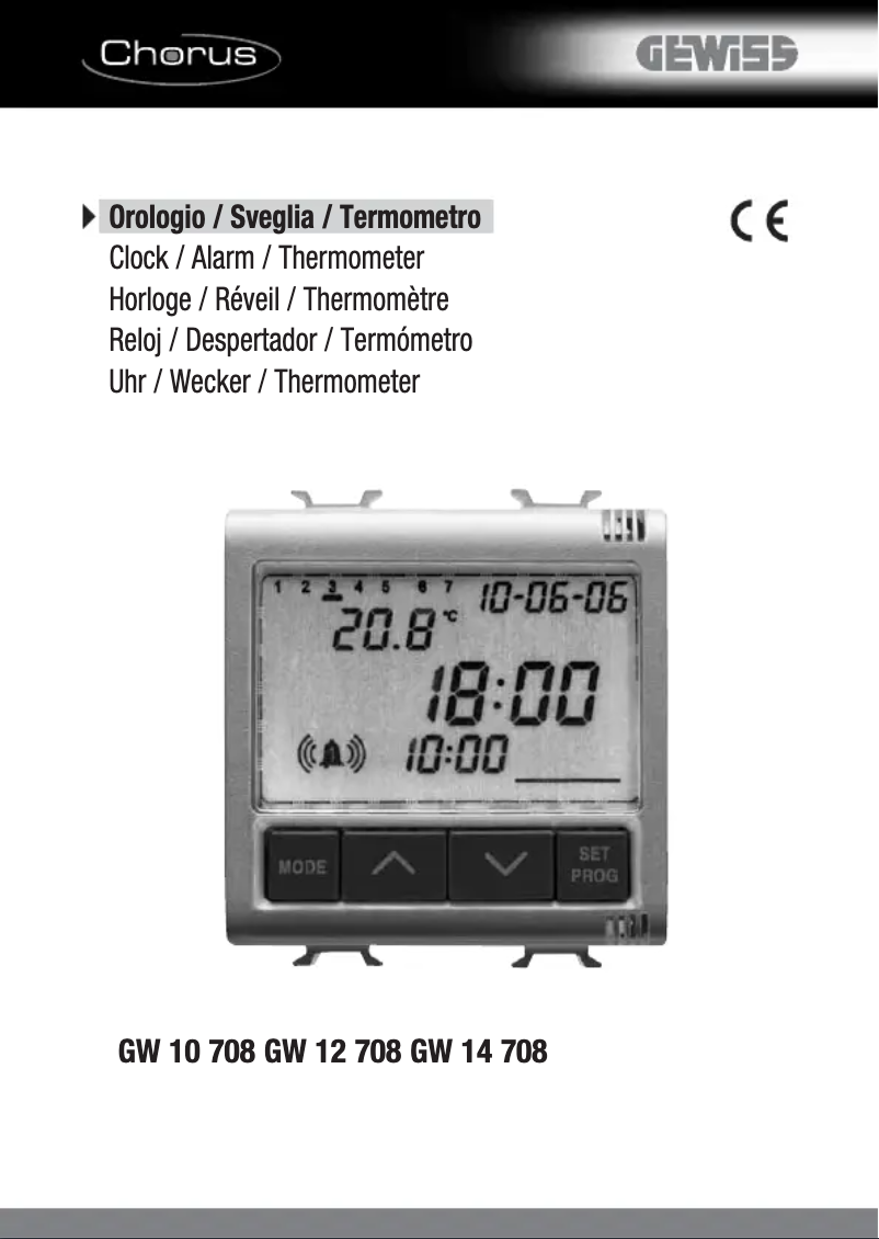 Imagen de la primera página del manual del dispositivo GW12708