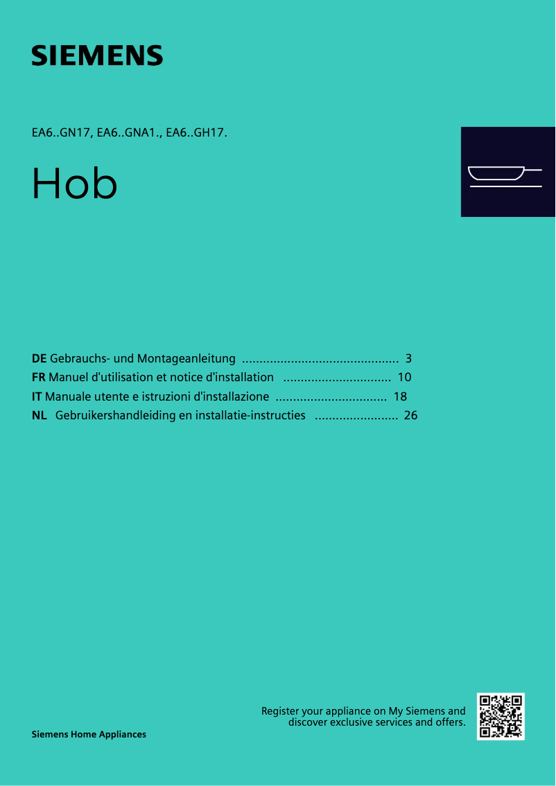 Página nº 1 - Manual de usuario Siemens EQ211KA0BZ