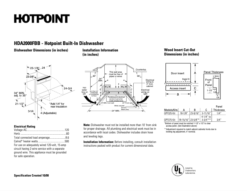 Imagen de la primera página del manual del dispositivo HDA2000FBB