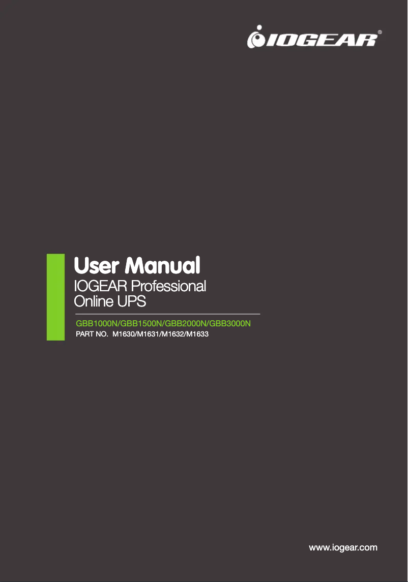 Imagen de la primera página del manual del dispositivo GBB2000N