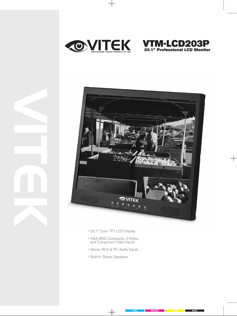 Imagen de la primera página del manual del dispositivo VTM-LCD203P