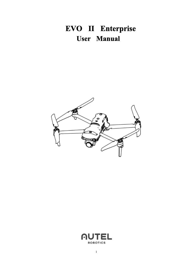 Página nº 1 - Manual de usuario Autel EVO II Enterprise V2