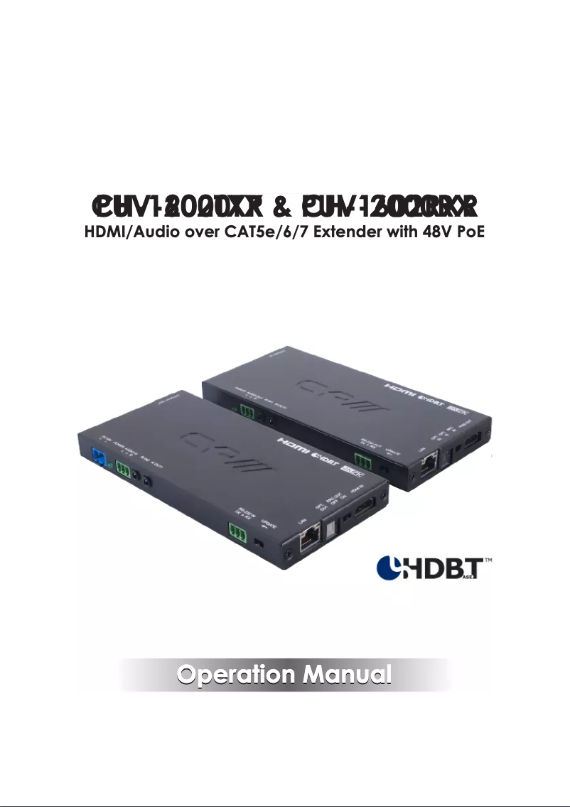 Imagen de la primera página del manual del dispositivo PUV-2000RX