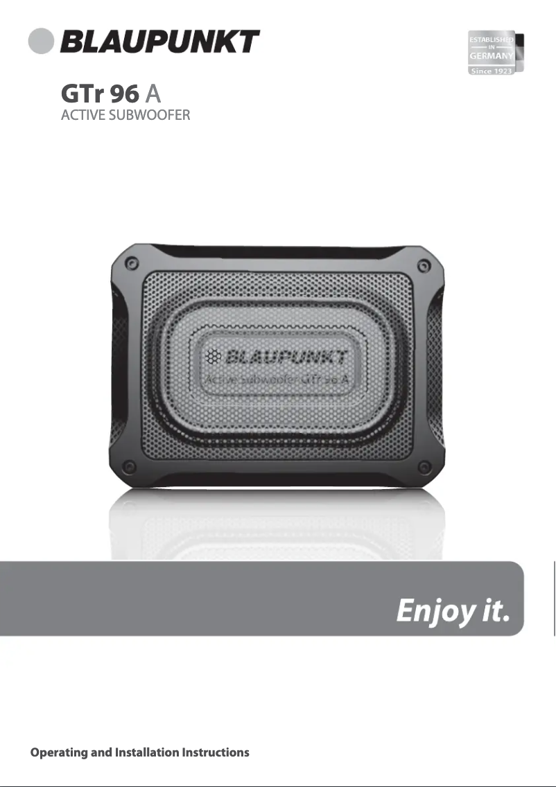 Página 1 del manual Manual de usuario Blaupunkt GTr 96 A