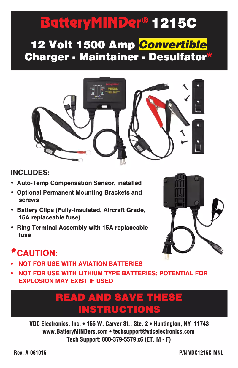 Página 1 del manual Manual de usuario BatteryMINDer 1215C