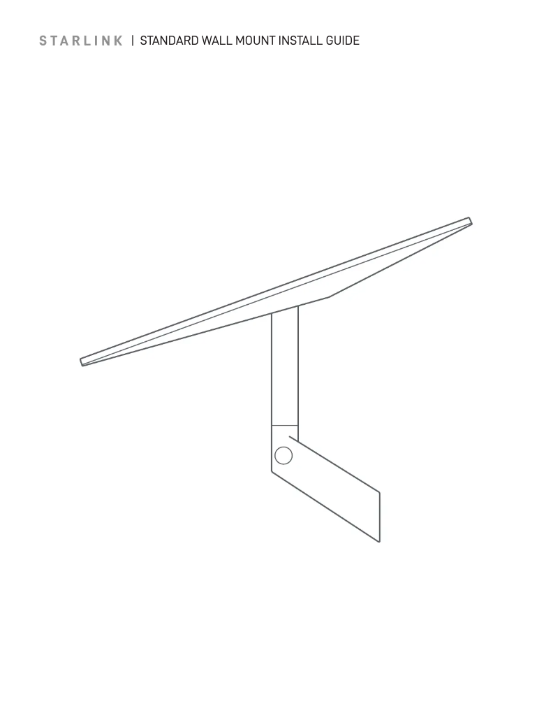 Imagen de la primera página del manual del dispositivo Standard Wall Mount