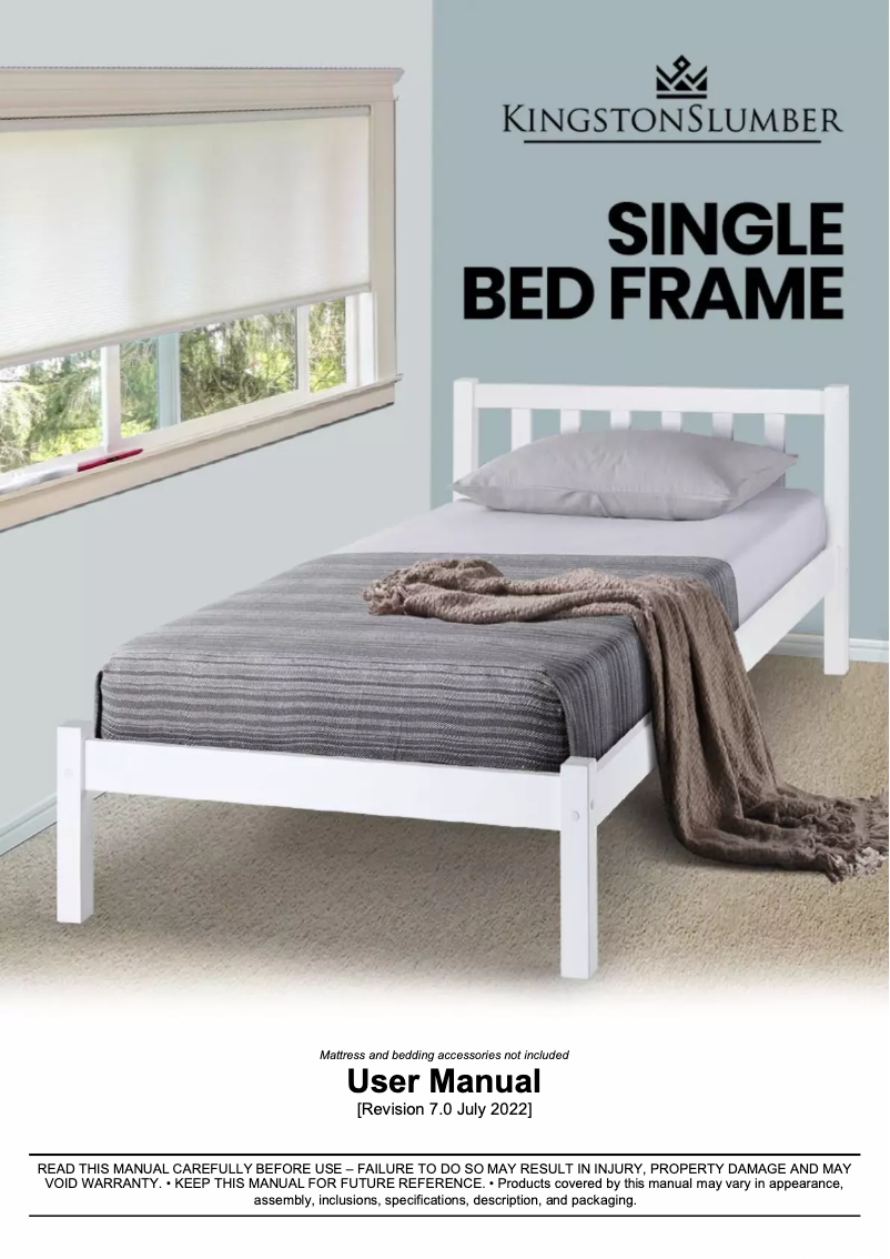 Página 1 del manual Manual de usuario Kingston Slumber FURBDFKNGA54W