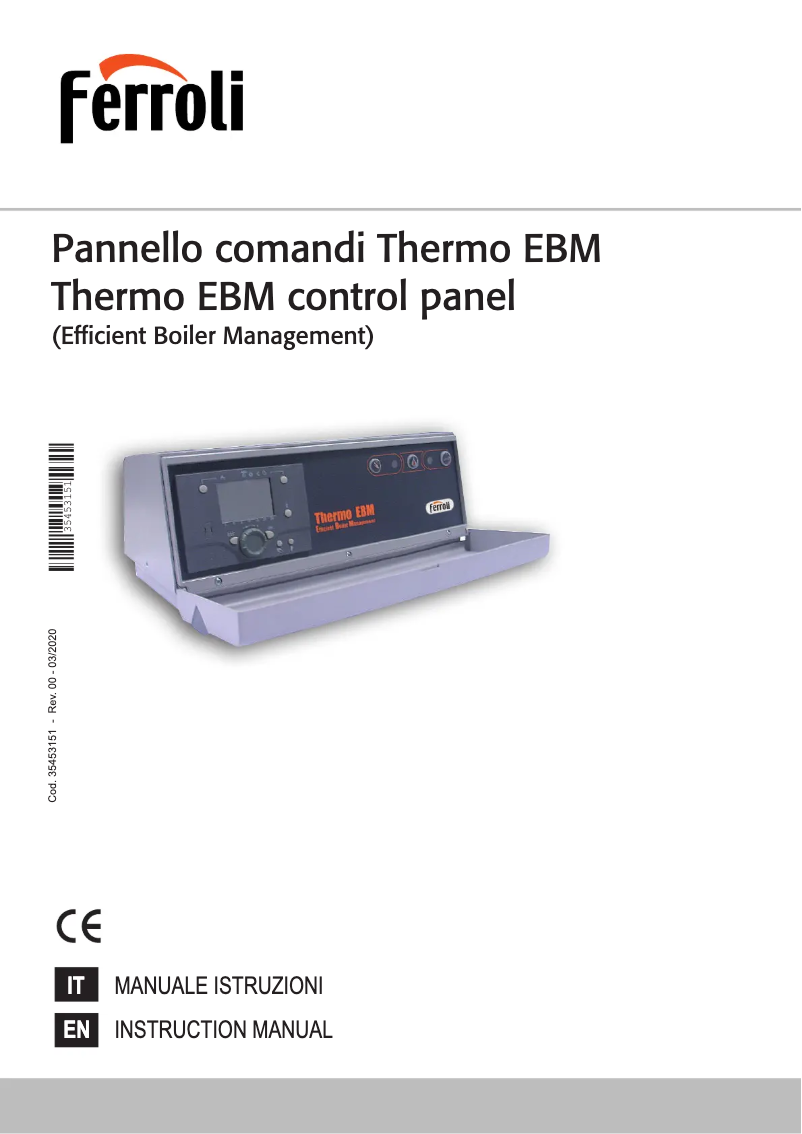 Imagen de la primera página del manual del dispositivo Thermo EBM