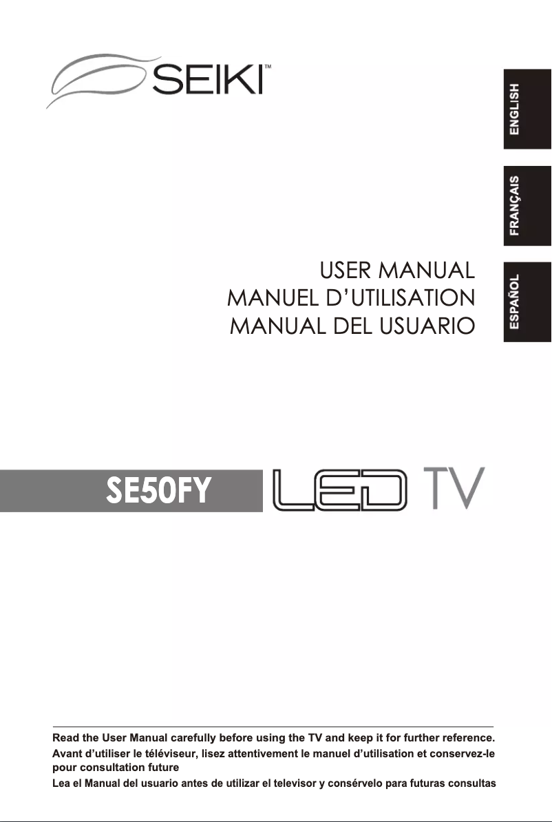 Imagen de la primera página del manual del dispositivo SE50FY