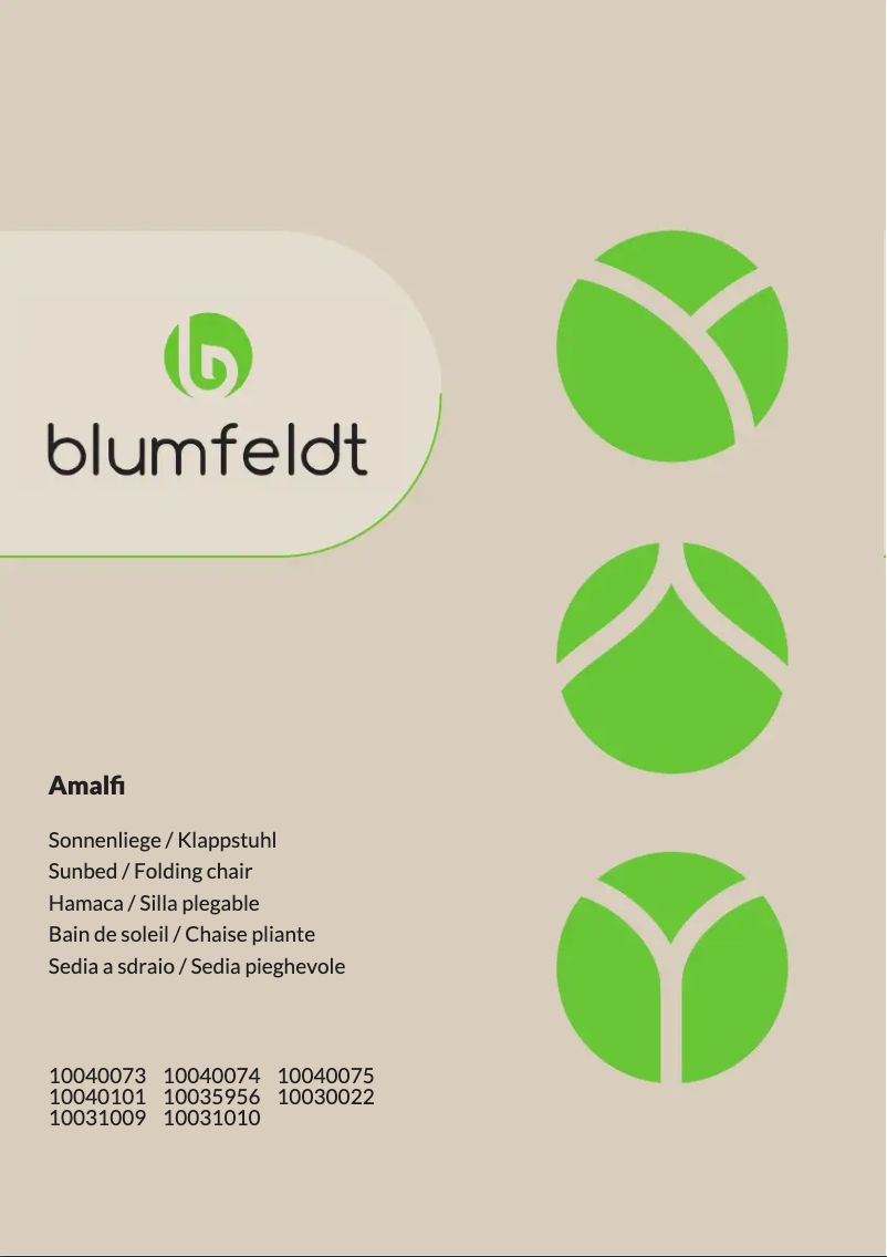 Imagen de la primera página del manual del dispositivo Amalfi Noble