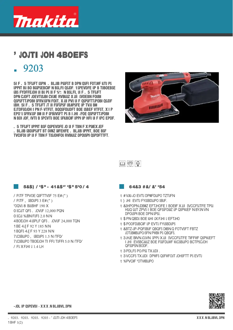 Imagen de la primera página del manual del dispositivo M9203