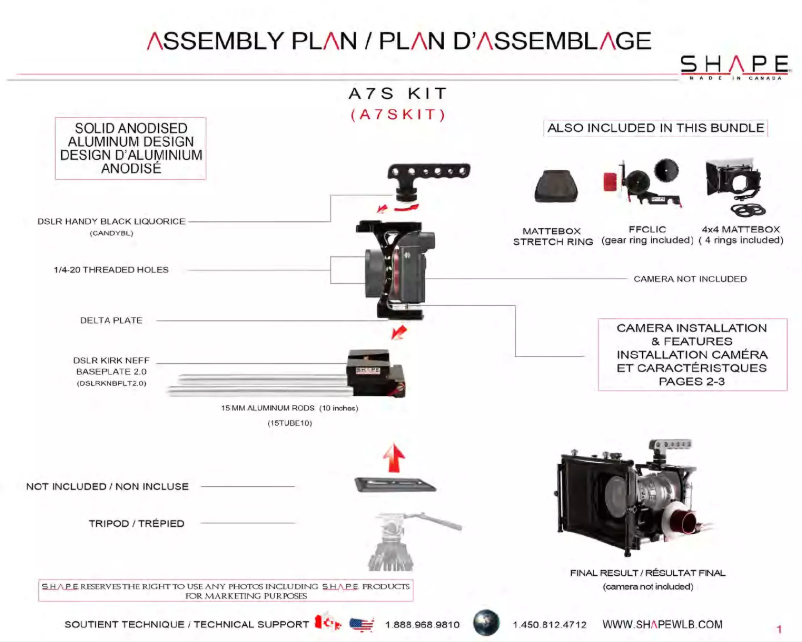 Página 1 del manual Manual de usuario Shape 7Q+KIT