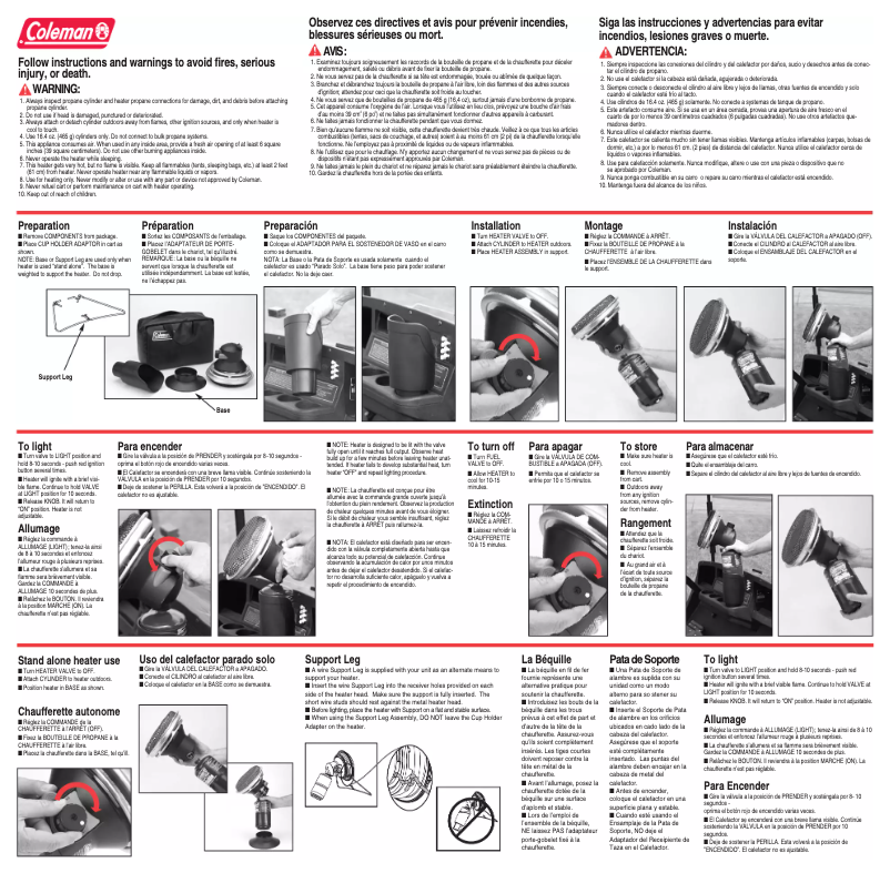 Página 1 del manual Manual de usuario Coleman BlackCat