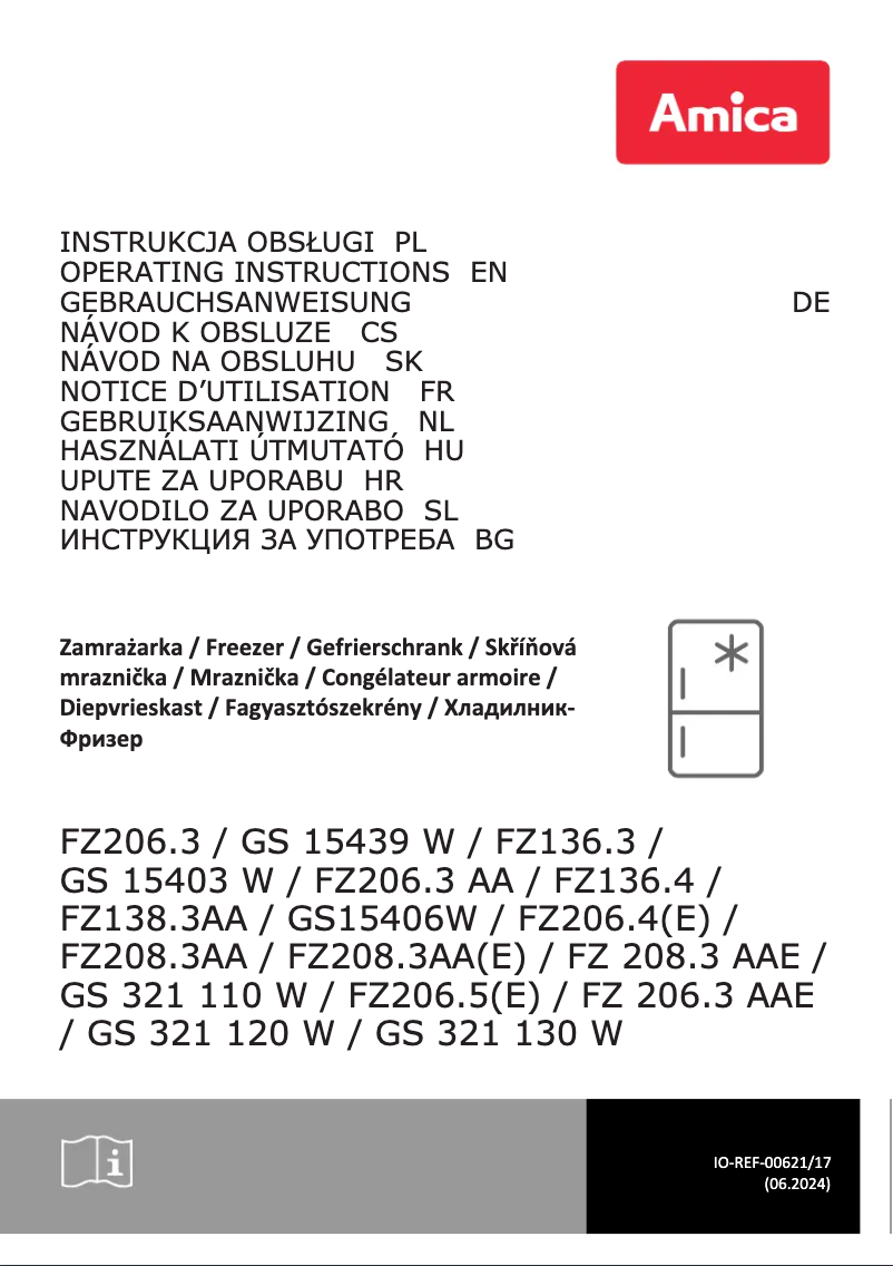 Página 1 del manual Etiqueta energética Amica FZ206.5(E)