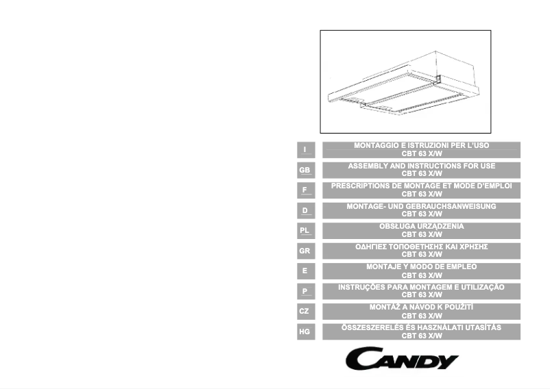 Imagen de la primera página del manual del dispositivo CA CBT 63 X